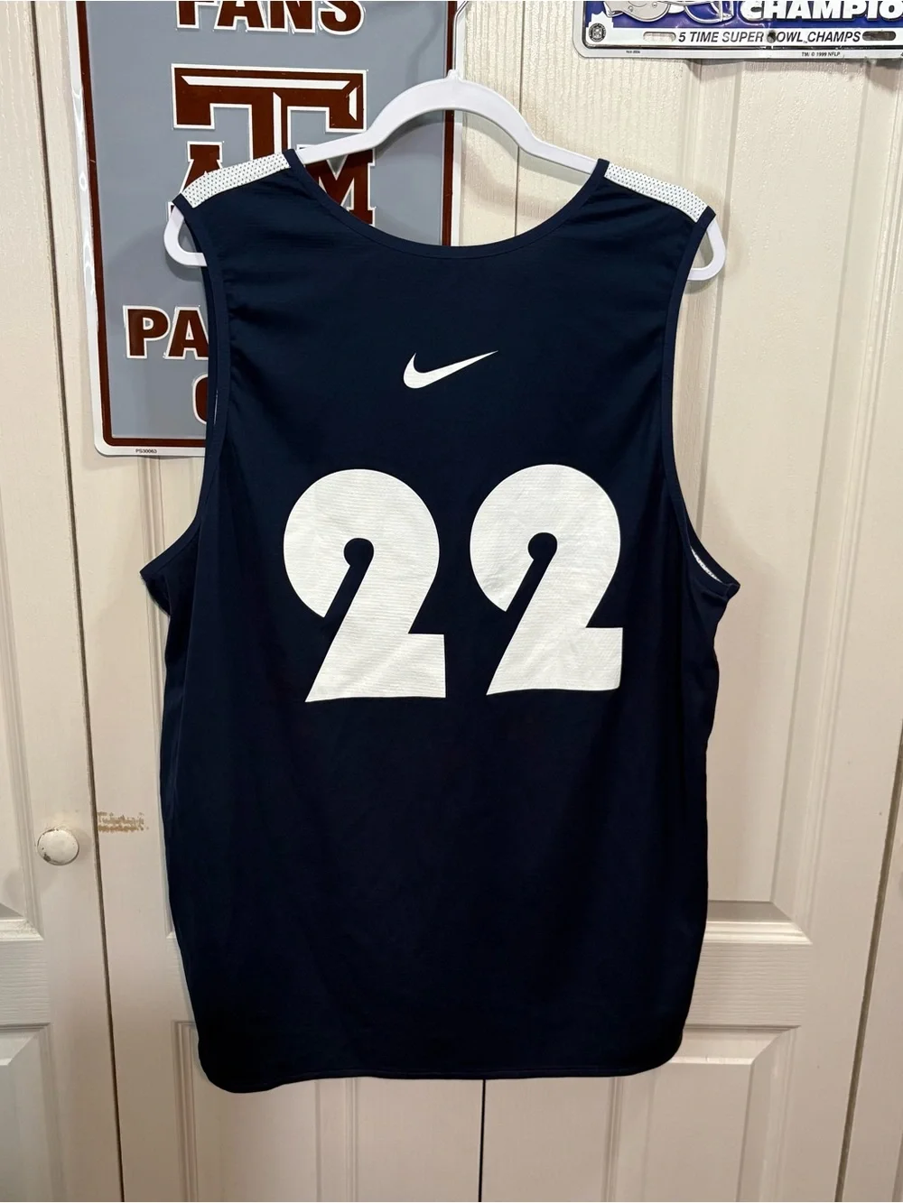 Nike Navy and White Lincoln Park Basketball Jersey